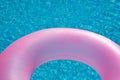 Pink big float on pool Royalty Free Stock Photo