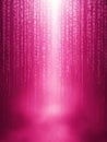 Pink Digital Rain of Binary Code Falling with Soft Light Effect magenta Royalty Free Stock Photo