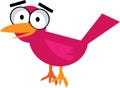 Pink bird - vector clipart