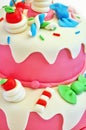 Pink birthday cake Royalty Free Stock Photo