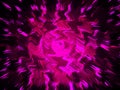 Pink black abstract radiant sun