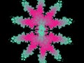 Pink black green fractal, fractal fantasy shapes contrasts lights, sparkling petals, fractal, abstract background Royalty Free Stock Photo