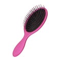 Pink hair brush Royalty Free Stock Photo