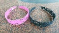 Pink and black hairbands Royalty Free Stock Photo