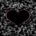 Pink black heart design