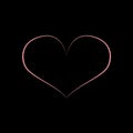 Pink black heart design