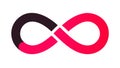 Pink and Black Infinity Symbol Vector Illustration, vector design Generative AI Royalty Free Stock Photo