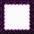 Pink and Black Polka Dot Frame Background Royalty Free Stock Photo