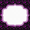 Pink and Black Polka Dot Frame Background Royalty Free Stock Photo