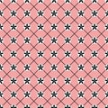 Pink black seamless pattern star cosmos, decorative background for textile and wrapping paper Royalty Free Stock Photo