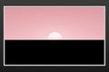 a pink and black square with the sun in the middle Royalty Free Stock Photo