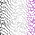 Pink and black white abstract wave shaped lines