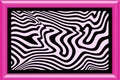 a pink and black zebra print in a square frame Royalty Free Stock Photo