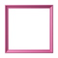 Pink blank picture frame, realistic horizontal picture frame. Empty white picture frame, mockup template isolated on Royalty Free Stock Photo