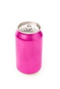 Pink blank soda can Royalty Free Stock Photo