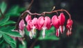 Pink bleeding heart flowers bloom in the spring Royalty Free Stock Photo