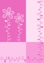 Pink Blocks wedding invitation card Royalty Free Stock Photo