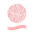 Pink blossom flower
