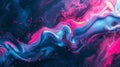 Pink and blue abstract fluid art background with liquid and dynamic shapes blending into each other Royalty Free Stock Photo