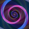 Pink blue abstract geometric spiral background Royalty Free Stock Photo