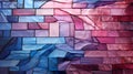 Pink blue abstract grunge glass square mirror wall texture background Royalty Free Stock Photo