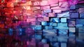 Pink blue abstract grunge glass square mosaic tile mirror wall texture Royalty Free Stock Photo