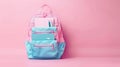 The Pink and Blue Backpack.AI generated image Royalty Free Stock Photo