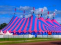 Pink and Blue Big Top Circus Tent Royalty Free Stock Photo