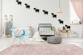 Pink and blue child`s bedroom Royalty Free Stock Photo