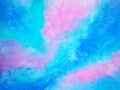 Pink blue cloud sky nature rainbow color abstract mind spiritual background watercolor painting art healing imagine inspiring