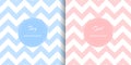 Pink and blue color seamless pattern. Repeated chevron pattern. Girls prints design. Repeating monochrome shevron. Geometric strip