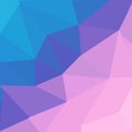 Pink and blue colored triangular background