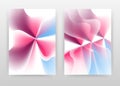 Pink blue 3d flower concept abstract design of annual report, brochure, flyer, poster. 3d pink blue flower on white background Royalty Free Stock Photo