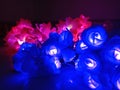 Pink and blue Diwali Light decoraton for Diwali festival Royalty Free Stock Photo