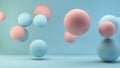 pink and blue floating spheres background Royalty Free Stock Photo