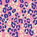 Pink Blue Leopard Pattern Royalty Free Stock Photo