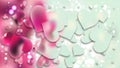Pink and Blue Love Background Illustration Royalty Free Stock Photo