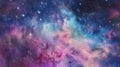 Pink and Blue Magical Galaxy Star. generative ai Royalty Free Stock Photo