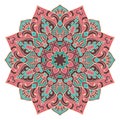 Pink and blue mandala.