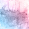 Pink and blue nature hand drawn watercolor background, raster illustration Royalty Free Stock Photo