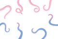 pink blue octopus tentacle set Royalty Free Stock Photo