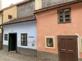 Old historical houses in Golden Lane, Prague, Czech Republic Royalty Free Stock Photo