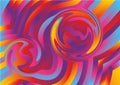 Pink Blue and Orange Gradient Wavy Ripple Lines Background Vector Graphic Royalty Free Stock Photo