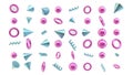 pink and blue primitives