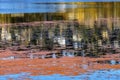Pink Blue Reflection Abstract Juanita Bay Park Lake Washington Kirkland Washiington Royalty Free Stock Photo