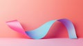 Pink and Blue Ribbon Wave Abstract Design Royalty Free Stock Photo