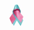 Pink and blue ribbons