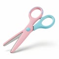 Pink and blue scissors isolated on transparent background Royalty Free Stock Photo
