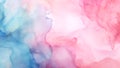 Pink blue sea waves brushwork watercolor pastel background with with dot texture Royalty Free Stock Photo