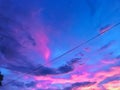 A pink and blue sky wonderful Royalty Free Stock Photo